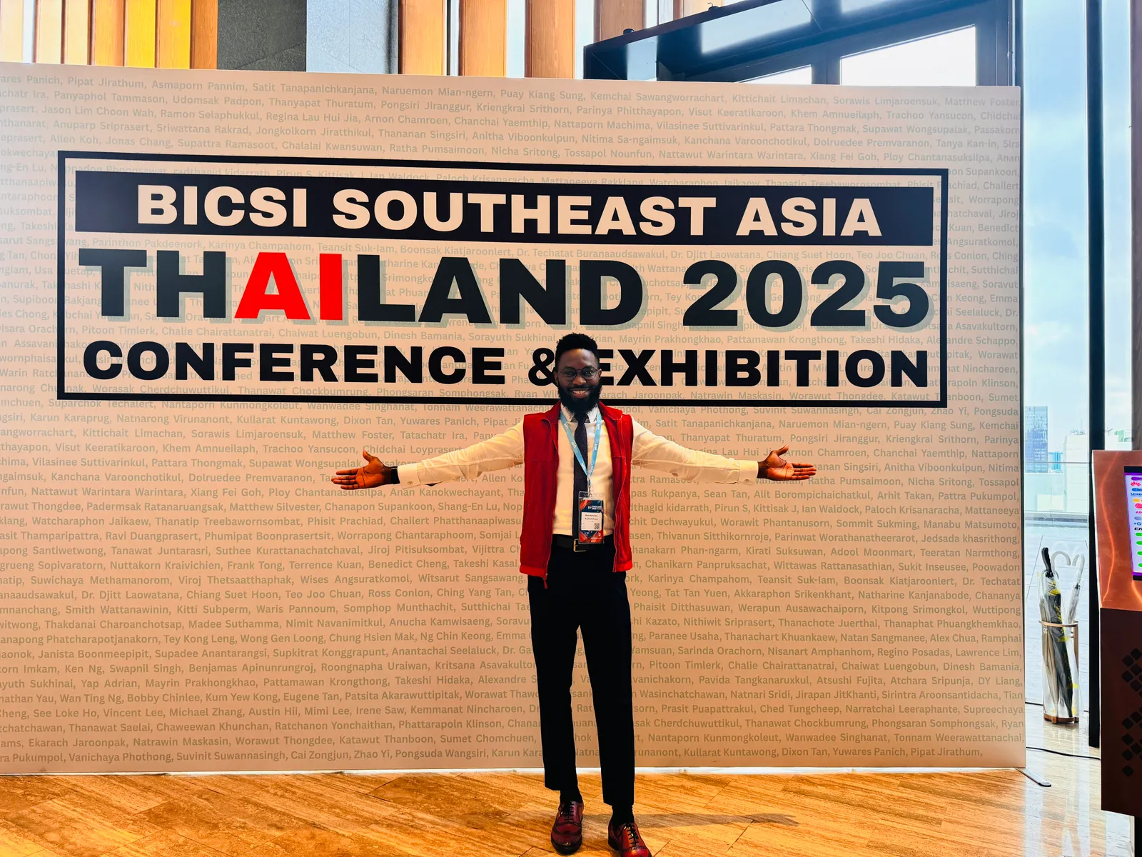 Azor O. Alphonso at the BICSI Southeast Asia 2025 Conference & Exhibition in Thailand